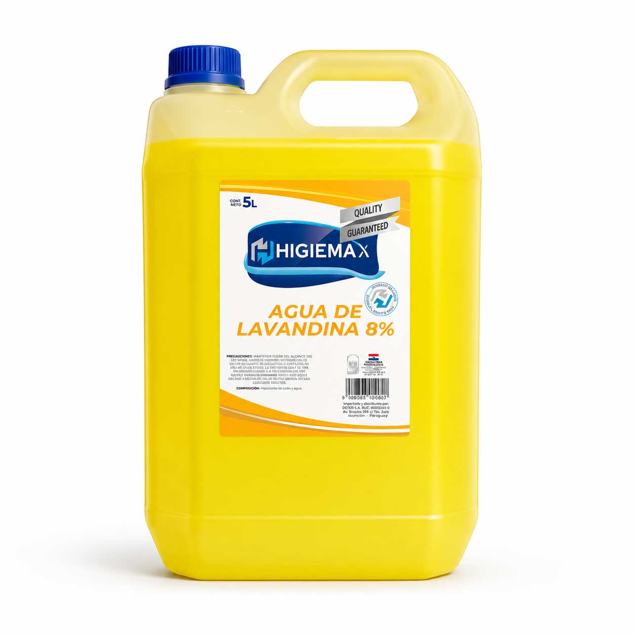 Agua de lavandina al 8%