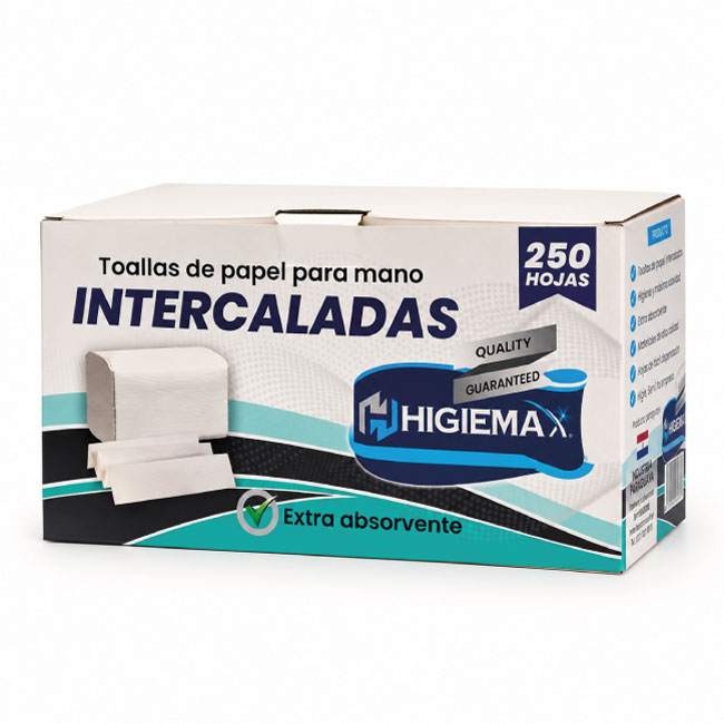 Papel Toalla Intercalada Premium 250 hojas en caja